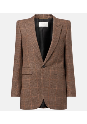 Saint Laurent Checked wool and cashmere blazer