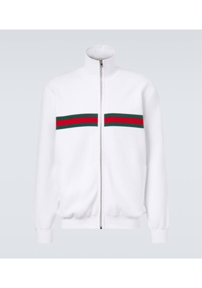 Gucci Web Stripe cotton-blend track jacket