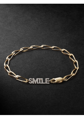 YVONNE LÉON - Smile Gold Diamond Chain Bracelet - Men - Gold