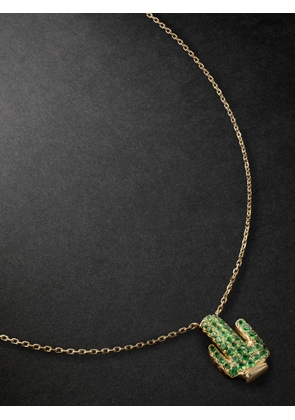 JENNY DEE JEWELRY - Arizona Cactus 18-Karat Gold Tsavorite Pendant Necklace - Men - Green