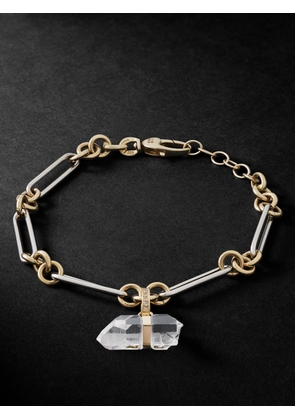 JIA JIA - Jumbo Yellow and White Gold, Crystal Quartz and Diamond Bracelet - Men - Gold