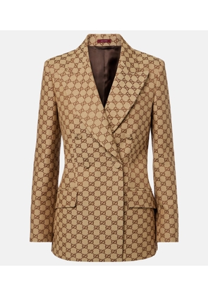 Gucci Cotton-blend GG jacquard blazer