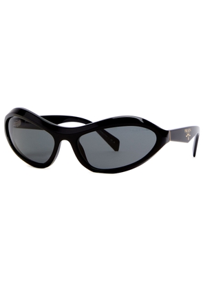 Prada Oval-frame Sunglasses - Black - One Size
