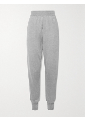Givenchy - Embroidered Silk Track Pants - Gray - x small,small,medium,large