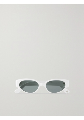 KIMEZE - Gabriel Oval-frame Acetate Sunglasses - White - One size