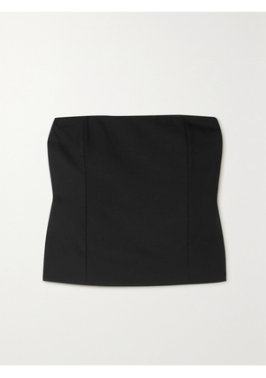 The Row - Melini Strapless Wool And Mohair-blend Twill Top - Black - US0,US2,US4,US6,US8,US10,US12,US14