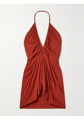 Rick Owens - Lilies Open-back Gathered Jersey Halterneck Top - IT38,IT40,IT42,IT44,IT46,IT48