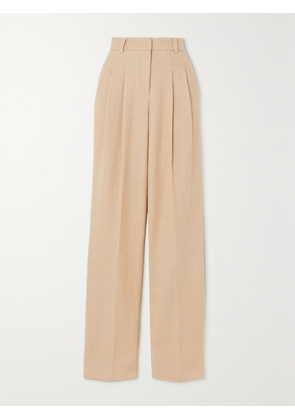 The Frankie Shop - Layton Pleated Wool-blend Straight-leg Pants - Neutrals - x small,small,medium,large,x large