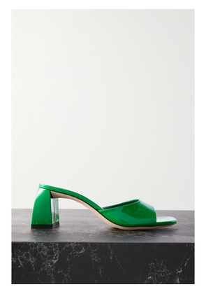 BY FAR - Romy 70 Patent-leather Mules - Green - IT35,IT36,IT37,IT38,IT39,IT40,IT41
