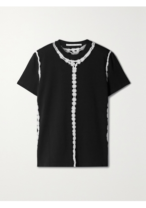 Proenza Schouler White Label - Tie-dyed Cotton-blend Jersey T-shirt - Black - x small,small,medium,large