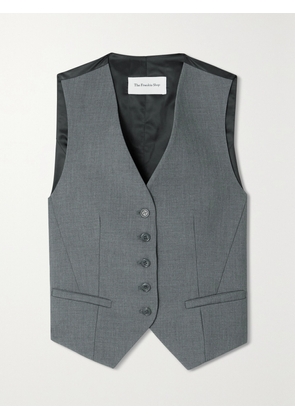 The Frankie Shop - Gelso Grain De Poudre And Satin Vest - Gray - x small,small,medium,large