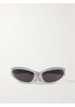 Balenciaga - Cat-eye Acetate Sunglasses - Gray - One size