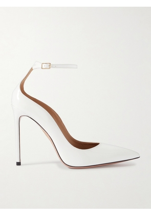 Aquazzura - Love Affair 105 Patent-leather Pumps - White - IT35,IT36,IT36.5,IT37,IT37.5,IT38,IT38.5,IT39,IT39.5,IT40,IT40.5,IT41,IT42