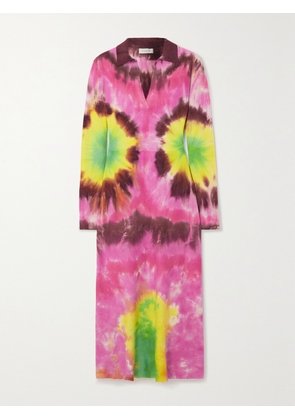 Gabriela Hearst - Beryl Tie-dyed Cashmere And Silk-blend Midi Dress - Pink - x small,small,medium,large,x large