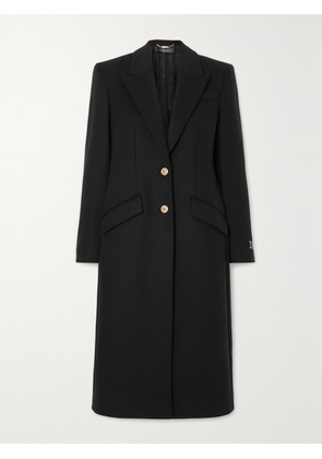 Versace - Icons Appliquéd Wool-blend Coat - Black - IT36,IT38,IT40,IT42,IT44,IT46,IT48