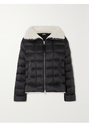 UTZON - Jo Convertible Shearling And Leather-trimmed Quilted Shell Down Jacket - Black - DK34,DK36,DK38,DK40
