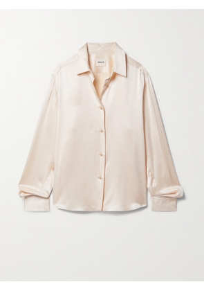 KHAITE - Argo Silk-satin Shirt - Ecru - US0,US2,US4,US6,US8,US10