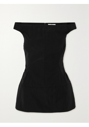 Tibi - Schema Off-the-shoulder Canvas Top - Black - US0,US2,US4,US6,US8,US10,US12