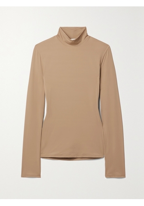 The Row - Rudd Stretch-jersey Top - Brown - x small,small,medium,large,x large