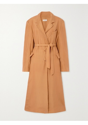 Dries Van Noten - Belted Silk Coat - Brown - x small,small,medium,large