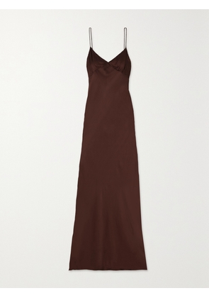 Faithfull - + Net Sustain Santiana Lenzing™ Ecovero™-satin Maxi Dress - Brown - xx small,x small,small,medium,large,x large,xx large