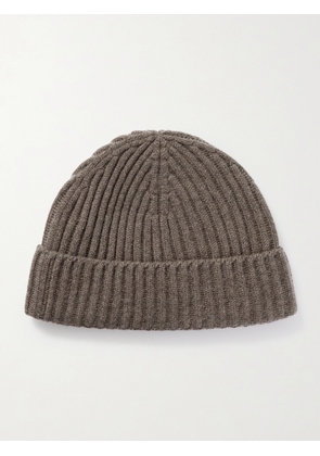 Arch4 - Alpine Ribbed Cashmere Beanie - Brown - S,M