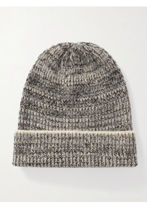 The Elder Statesman - Nimbus Twist Cashmere And Cotton-blend Beanie - Neutrals - One size