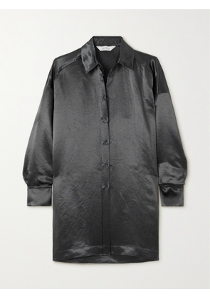 Max Mara - Leisure Bacio Crinkled-satin Shirt - Gray - UK 2,UK 4,UK 6,UK 8,UK 10,UK 12,UK 14,UK 16,UK 18