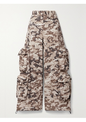 AMIRI - Camouflage-print Cotton-ripstop Wide-leg Cargo Pants - Brown - IT36,IT38,IT40,IT42,IT44,IT46