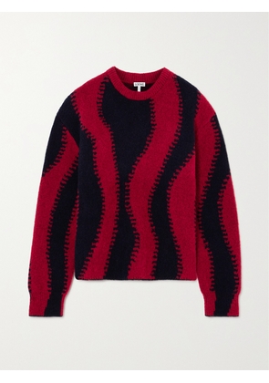 LOEWE - Wool-blend Jacquard Sweater - Red - x small,small,medium,large