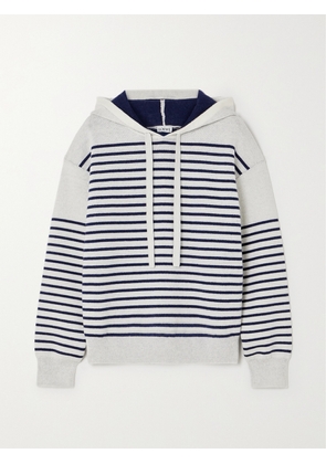 LOEWE - Striped Wool-blend Jacquard Hoodie - White - x small,small,medium,large