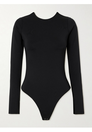 GOOD AMERICAN - Scuba Stretch-jersey Thong Bodysuit - Black - x small,small,medium,large,x large