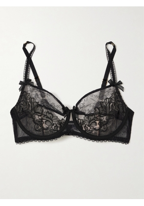 Agent Provocateur - Violah Tulle And Lace Underwired Soft-cup Bra - Black - 32B,34B,36B,32C,34C,36C,32D,34D,36D,32DD,34DD,36DD,32E,34E,36E