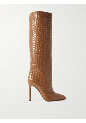Paris Texas - Croc-effect Leather Knee Boots - Brown - IT36,IT36.5,IT37,IT37.5,IT38,IT38.5,IT39,IT39.5,IT40,IT40.5,IT41,IT41.5,IT42