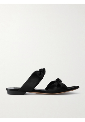Le Monde Béryl - Knot Flat Satin Sandals - Black - IT36,IT36.5,IT37,IT37.5,IT38,IT38.5,IT39,IT39.5,IT40,IT40.5,IT41,IT41.5,IT42
