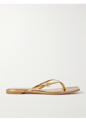 Gianvito Rossi - Mirrored-leather Sandals - Gold - IT35,IT36,IT36.5,IT37,IT37.5,IT38,IT38.5,IT39,IT39.5,IT40,IT40.5,IT41,IT41.5,IT42