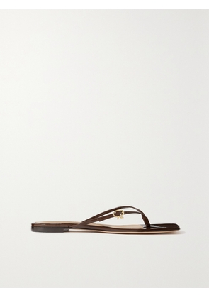 Gianvito Rossi - Glossed-leather Sandals - Brown - IT35,IT36,IT36.5,IT37,IT37.5,IT38,IT38.5,IT39,IT39.5,IT40,IT40.5,IT41,IT41.5,IT42