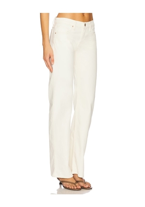 Hudson Jeans Kelli Low Rise Loose Straight in Cream. Size 30. Also in 28, 29, 31, 32, 33, 34.