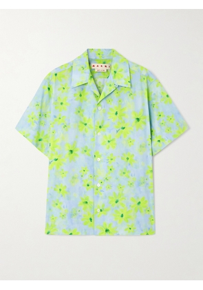 Marni - Floral-print Cotton-poplin Shirt - Blue - IT36,IT38,IT40,IT42,IT44,IT46,IT48