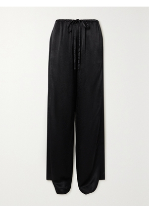 Proenza Schouler White Label - Hazel Satin-crepe Wide-leg Pants - Black - x small,small,medium,large,x large