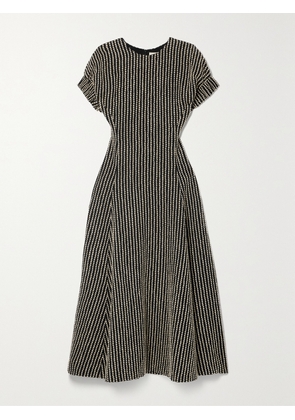 Ulla Johnson - Devon Embroidered Wool-blend Midi Dress - Black - US0,US2,US4,US6,US8,US10,US12