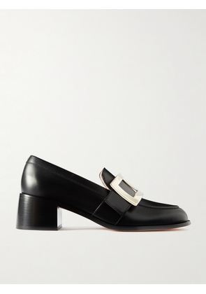 Roger Vivier - Viv' Rangers Buckled Leather Pumps - Black - IT35,IT35.5,IT36,IT36.5,IT37,IT37.5,IT38,IT38.5,IT39,IT39.5,IT40,IT40.5,IT41,IT41.5,IT42
