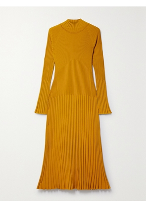 Proenza Schouler - Ribbed-knit Midi Dress - Gold - x small,small,medium,large