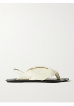 Loulou de Saison - + Net Sustain Sahado Leather Slingback Sandals - Cream - IT35,IT36,IT37,IT38,IT39,IT40,IT41