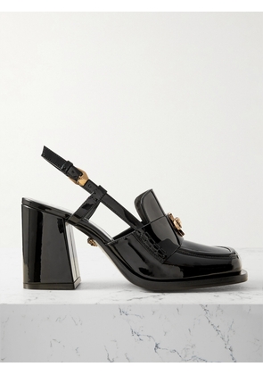 Versace - Embellished Patent-leather Slingback Pumps - Black - IT35,IT35.5,IT36,IT36.5,IT37,IT37.5,IT38,IT38.5,IT39,IT39.5,IT40,IT40.5,IT41