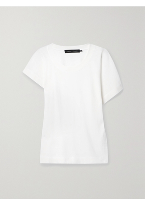 Proenza Schouler - Asymmetric Cotton-blend Jersey T-shirt - White - xx small,x small,small,medium,large,x large