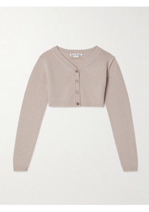 Acne Studios - Cropped Wool And Cashmere-blend Cardigan - Neutrals - xx small,x small,small,medium,large