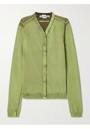 Acne Studios - Dégradé Stretch-jersey Cardigan - Green - xx small,x small,small,medium,large
