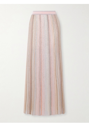Missoni - Sequin-embellished Striped Crochet-knit Maxi Skirt - Neutrals - IT36,IT38,IT40,IT42,IT44,IT46,IT48,IT50