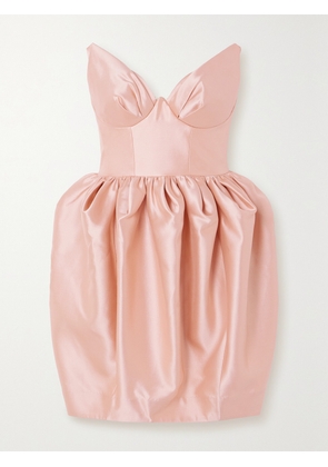 Zimmermann - Matchmaker Gathered Silk And Wool-blend Mini Dress - Pink - 00,1,2,3,4